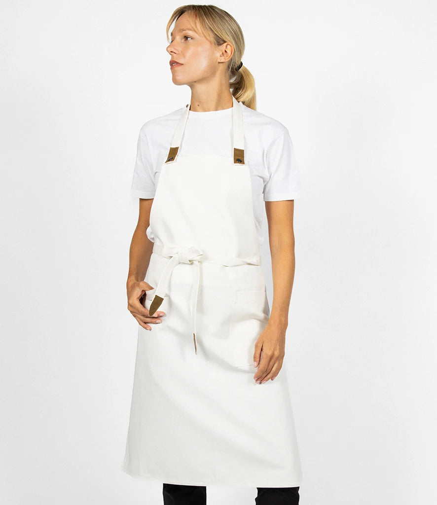 Le Chef DF160 Canvas Apron With Leather Tabs