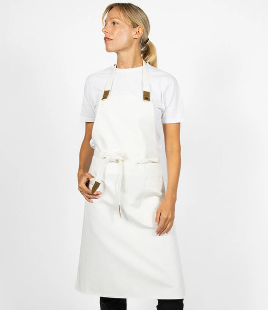 Le Chef DF160 Canvas Apron With Leather Tabs