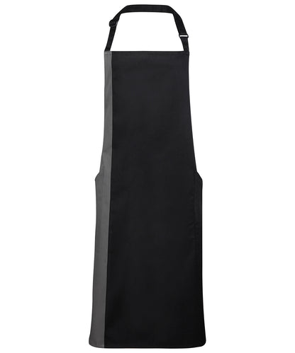 Premier PR162 Contrast Bib Apron - COOZO