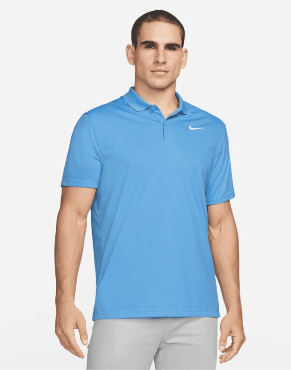 Nike DH0822 Dri-FIT Victory Solid Polo (LC) Ribbed collar 100% Polyester Breathable sweat-wicking fabric - COOZO