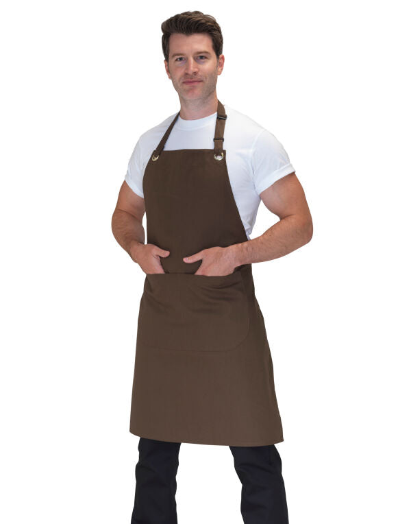 Dennys DP114 Canvas Bib Apron With Pocket - COOZO