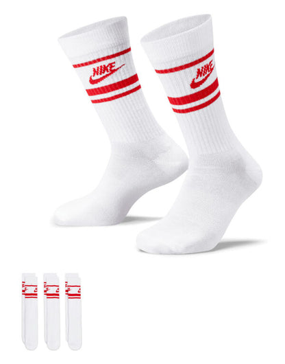 Nike DX5089 Sportswear Everyday Essential Crew Socks 3PR breathable soft stretchy fabric - COOZO