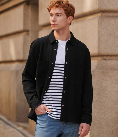 COOZO-Front Row Premium Pique Overshirt