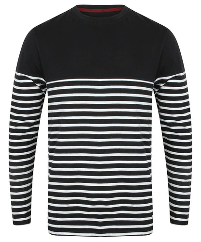 Front Row Long Sleeve Breton Striped T-Shirt FR134 - COOZO
