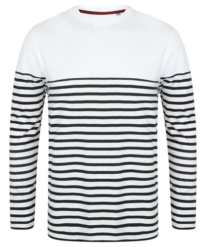 Front Row Long Sleeve Breton Striped T-Shirt FR134 - COOZO