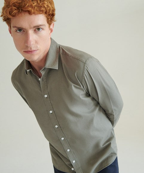COOZO-Front Row Casual Long Sleeve Shirt
