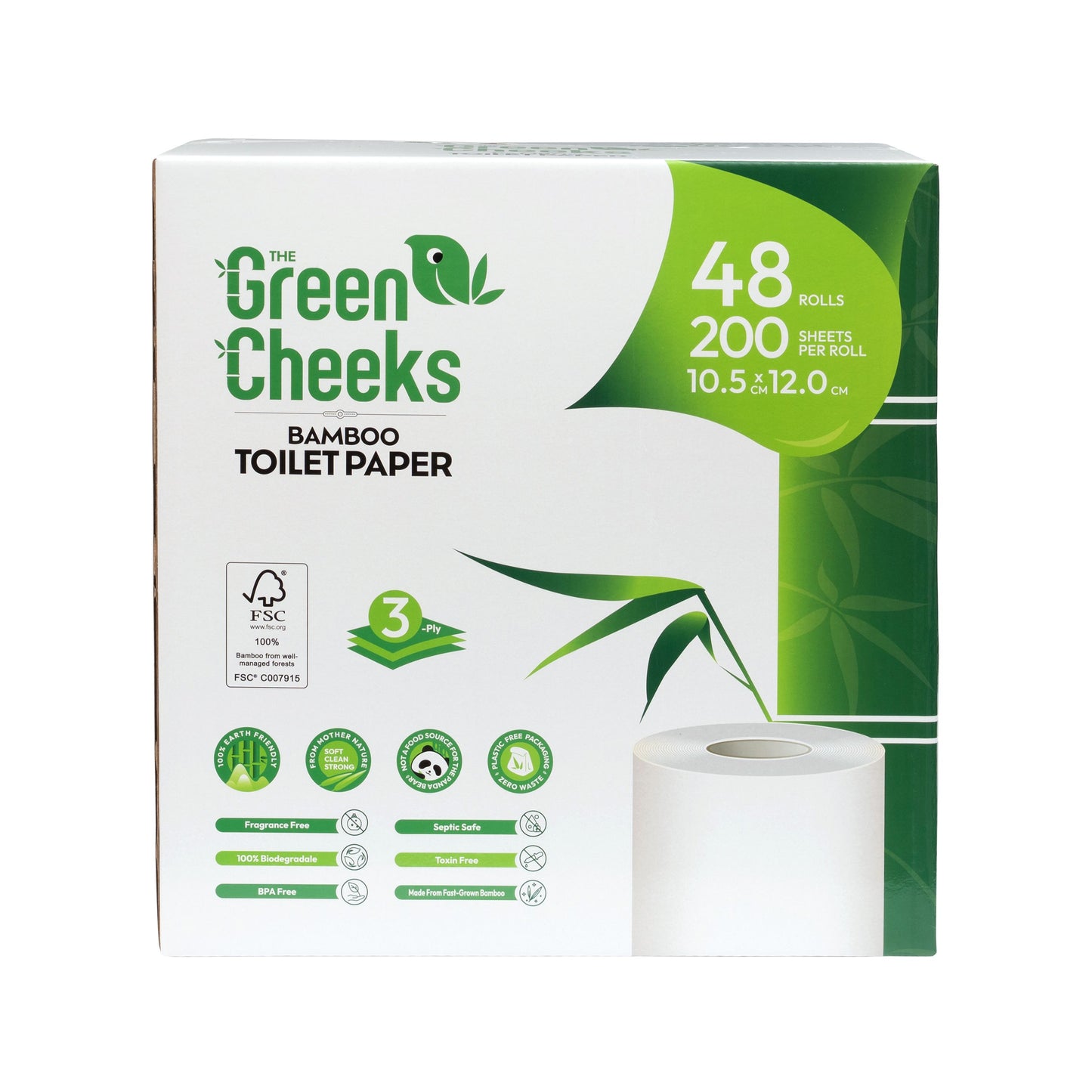 The Green Cheeks TGRNCKS Recycled Bamboo Toilet Paper