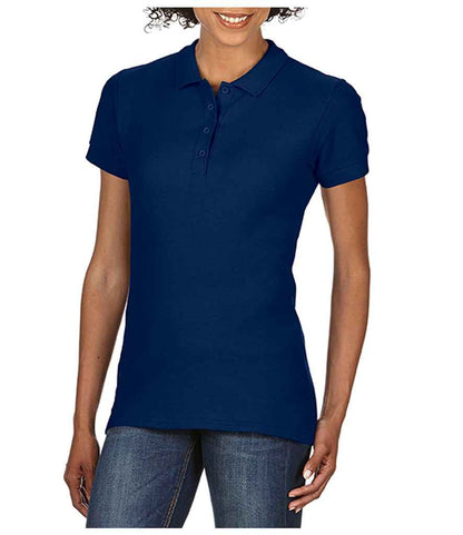Gildan 64800L Ladies Softstyle Ringspun Double Pique Cotton Polo Shirt - COOZO