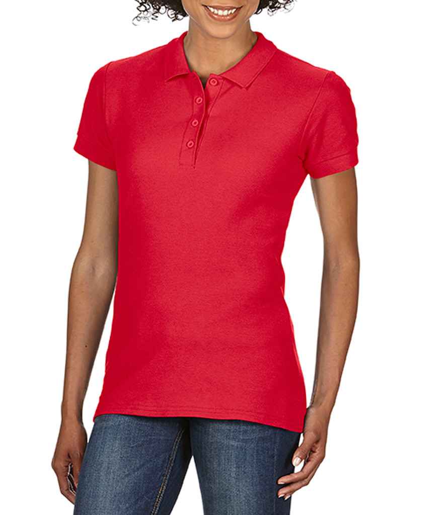 Gildan 64800L Ladies Softstyle Ringspun Double Pique Cotton Polo Shirt - COOZO