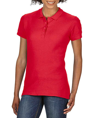 Gildan 64800L Ladies Softstyle Ringspun Double Pique Cotton Polo Shirt - COOZO