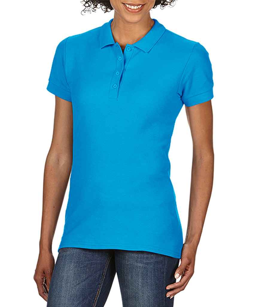 Gildan 64800L Ladies Softstyle Ringspun Double Pique Cotton Polo Shirt - COOZO