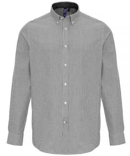 Premier PR238 Long Sleeve Striped Oxford Shirt - COOZO