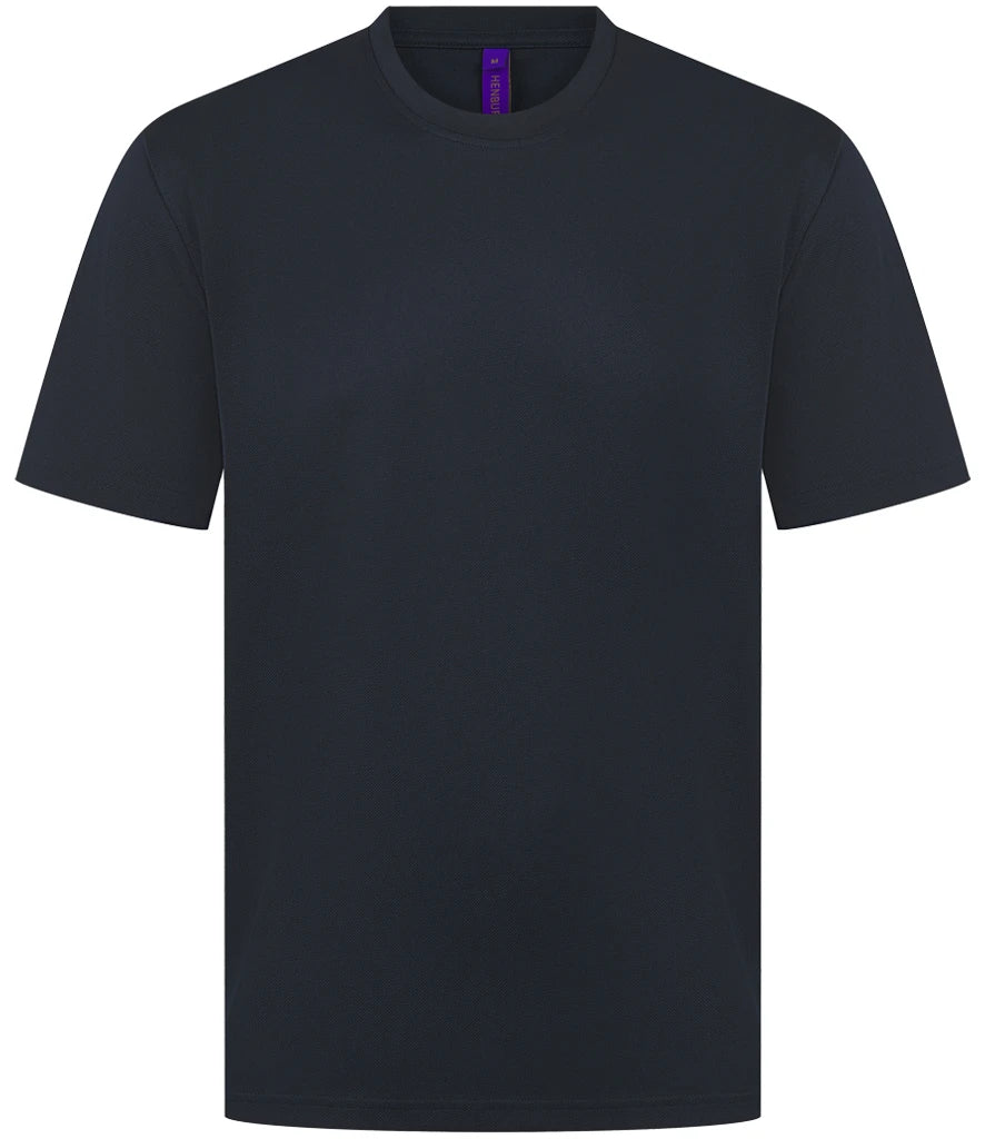 Henbury HB075 Henbury Unisex Coolplus Wicking Piqu T-Shirt - COOZO
