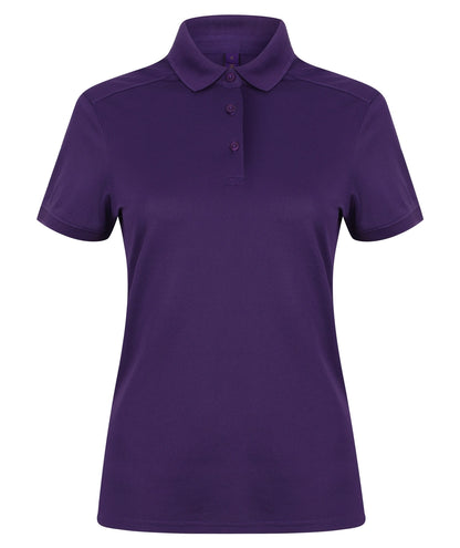 Henbury HB461 Ladies Slim Fit Stretch Microfine Piqu Polo Shirt - COOZO