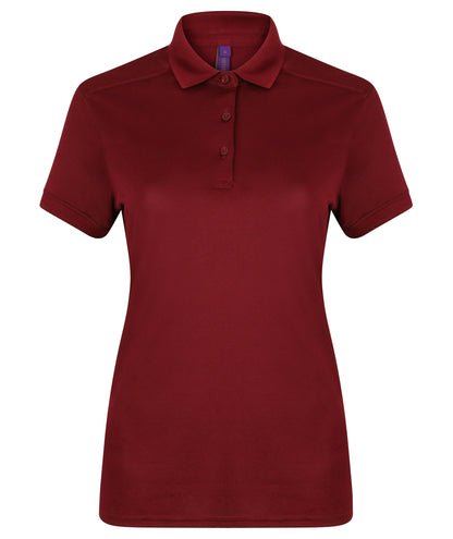 Henbury HB461 Ladies Slim Fit Stretch Microfine Piqu Polo Shirt - COOZO