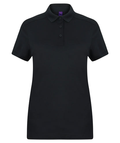 Henbury HB461 Ladies Slim Fit Stretch Microfine Piqu Polo Shirt - COOZO
