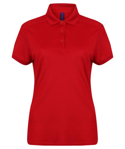 Henbury HB461 Ladies Slim Fit Stretch Microfine Piqu Polo Shirt - COOZO