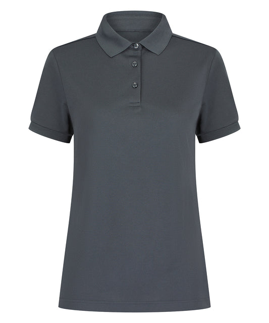 Henbury HB466 Ladies recycled polyester polo shirt stand-up collar - COOZO