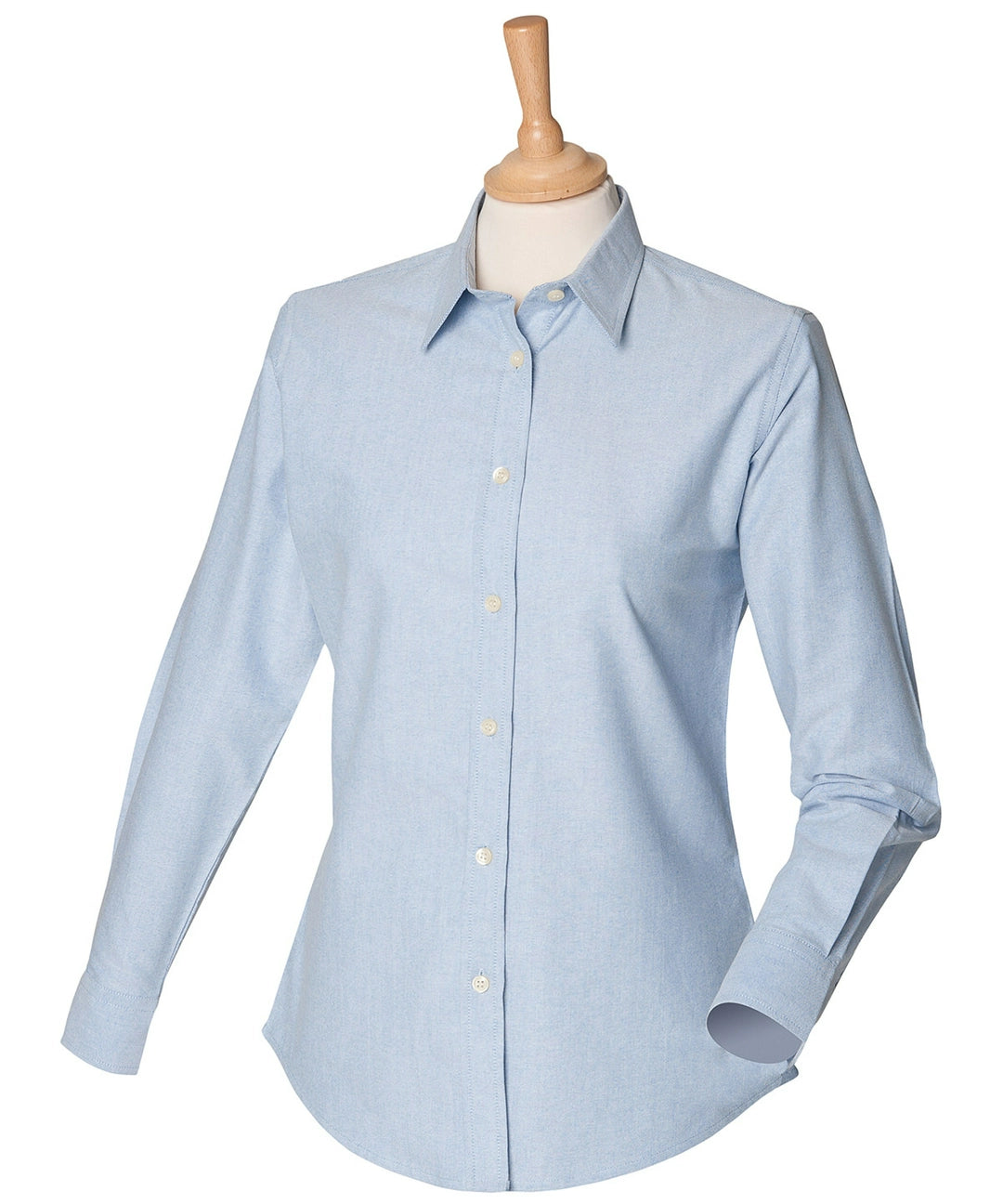 Henbury HB511 Ladies Long Sleeve Classic Cotton-Rich Oxford Shirt - COOZO