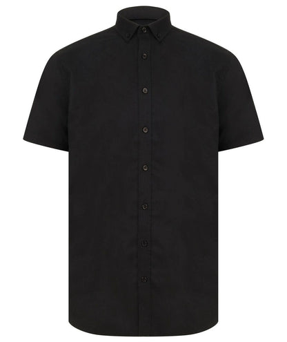 Henbury HB517 MENS SHORT SLEEVE MODERN OXFORD SHIRT - REGULAR FIT - COOZO