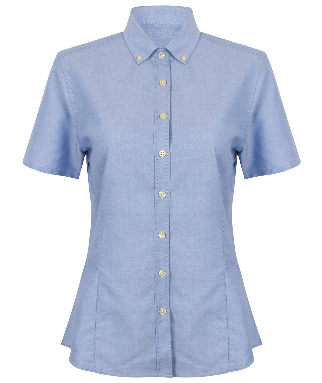Henbury HB518 Ladies Modern Short Sleeve Regular Fit Oxford Shirt Short point collar - COOZO
