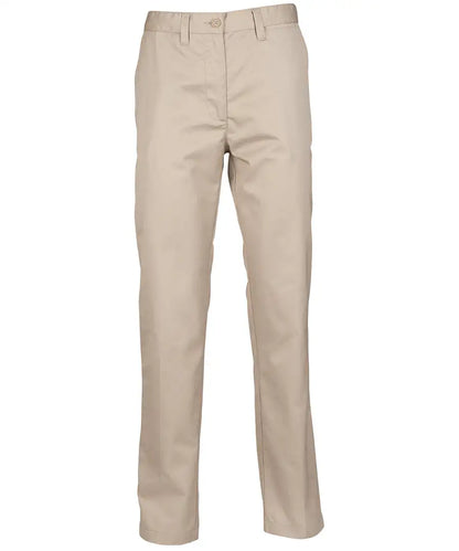 Henbury Ladies 65/35 Flat Fronted Chino Trousers HB641 - COOZO