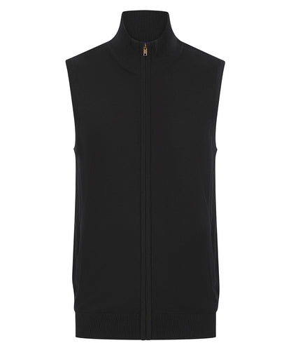 Henbury HB711 Sleeveless zip-through jumper