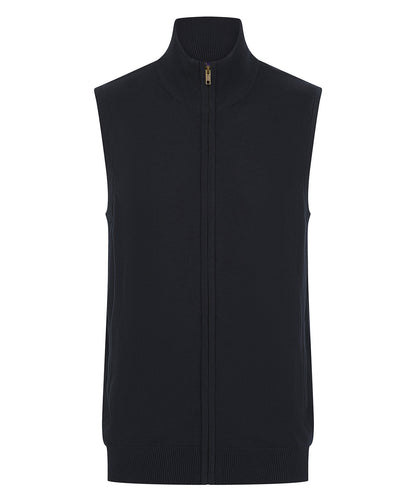 Henbury HB711 Sleeveless zip-through jumper