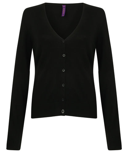 Henbury HB726 Ladies Lightweight V Neck Cardigan - COOZO