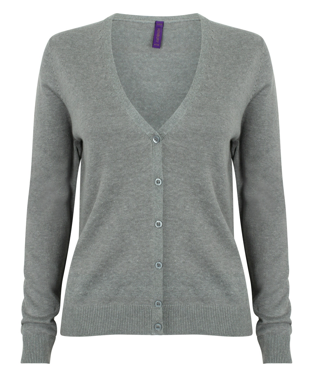 Henbury HB726 Ladies Lightweight V Neck Cardigan - COOZO