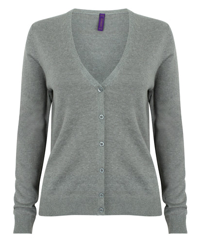 Henbury HB726 Ladies Lightweight V Neck Cardigan - COOZO