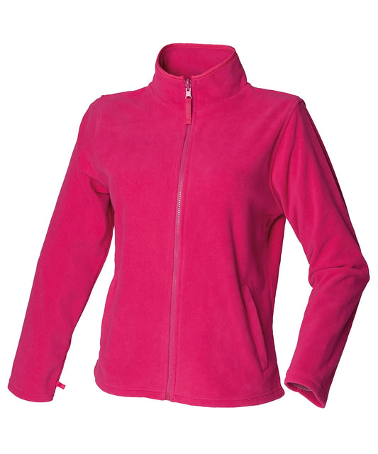 Henbury HB851 Ladies Micro Fleece Jacket anti-pill finish Soft stand collar - COOZO