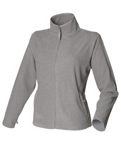 Henbury HB851 Ladies Micro Fleece Jacket anti-pill finish Soft stand collar - COOZO