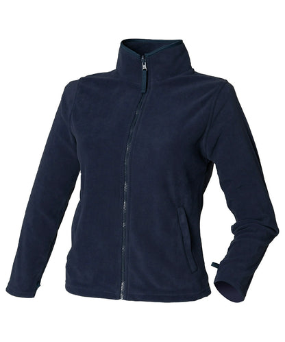 Henbury HB851 Ladies Micro Fleece Jacket anti-pill finish Soft stand collar - COOZO