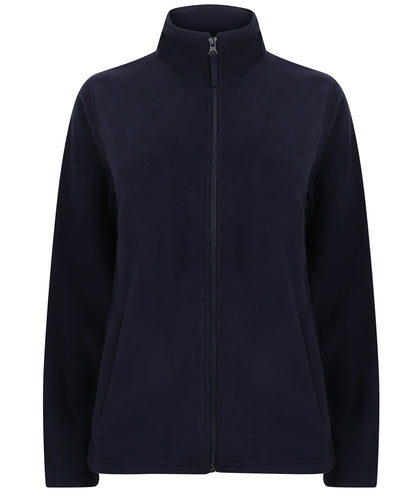 Henbury HB851 Ladies Micro Fleece Jacket anti-pill finish Soft stand collar - COOZO