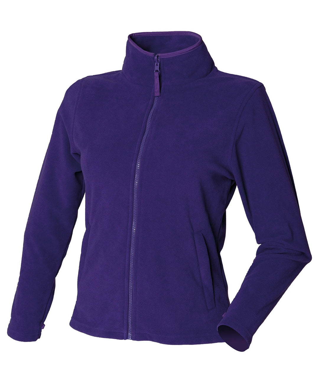 Henbury HB851 Ladies Micro Fleece Jacket anti-pill finish Soft stand collar - COOZO