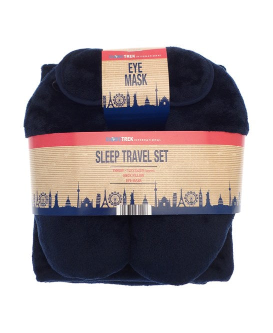 Home & Living HL041 Travel set (neck pillow, eye mask and fleece blanket)