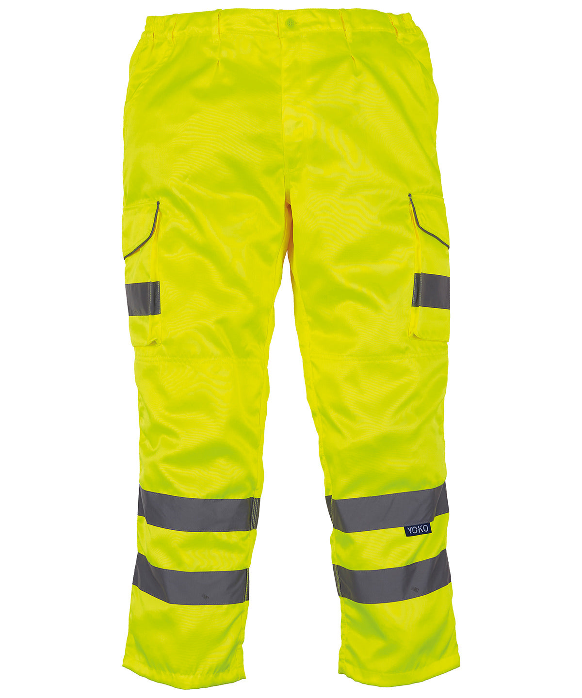 Yoko HV018T-3M Hi-Vis Cargo Trousers with Knee Pad Pockets - COOZO
