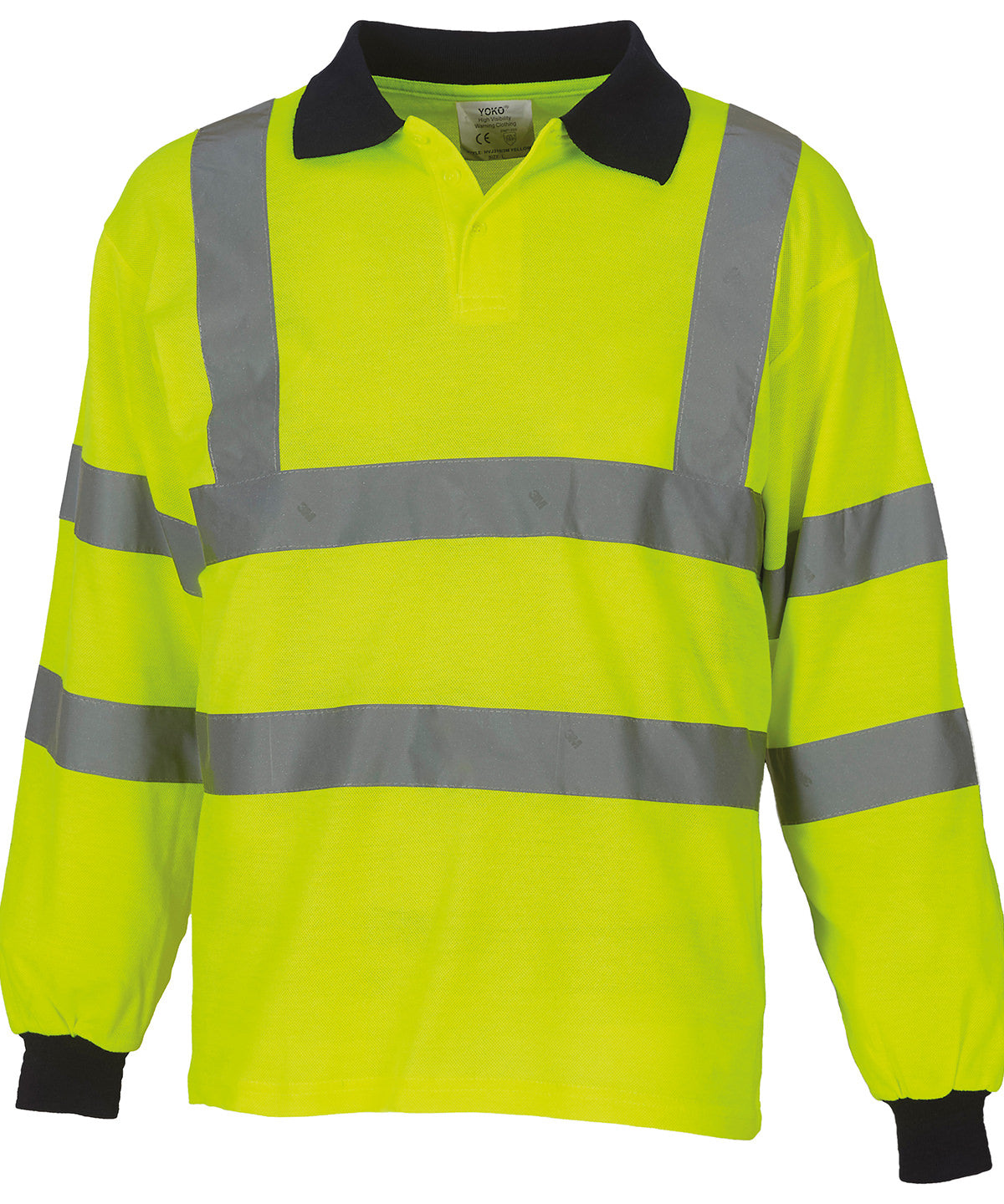 Yoko HVJ310-3M Unisex Hi-Vis Long Sleeve Polo Shirt/Work Safety - COOZO