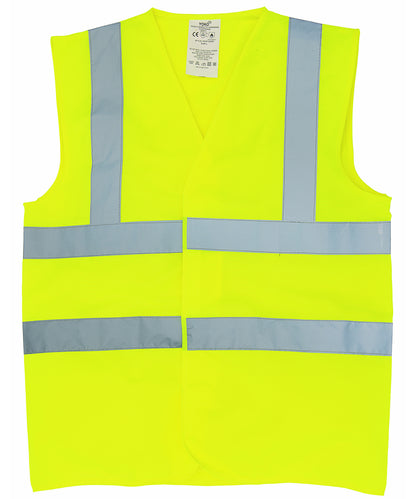 Yoko HVW100FR Flame-retardant hi-vis sleeveless waistcoat - COOZO