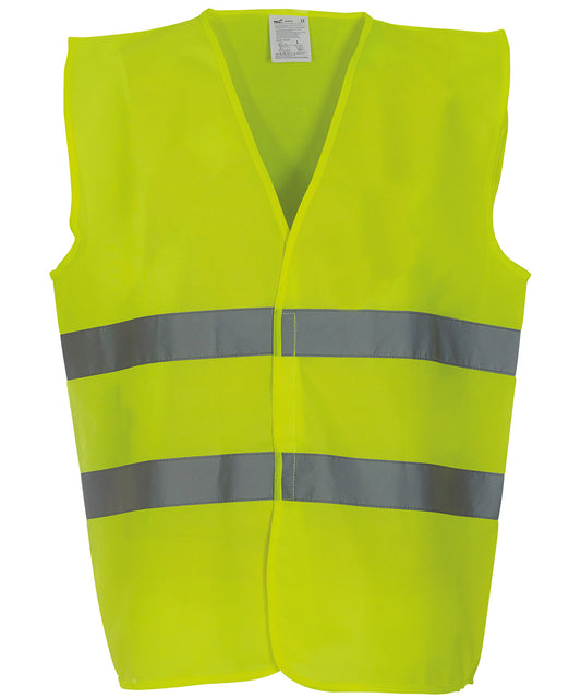 Yoko HVW102 Unisex Hi-vis 2-band waistcoat vest/Work Safety Protective Gear - COOZO