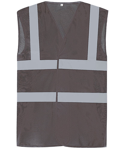 Yoko HVW120 Unisex Top cool open mesh 2-band-and-braces waistcoat vest/jacket - COOZO