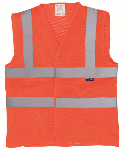 Yoko HVW120 Unisex Top cool open mesh 2-band-and-braces waistcoat vest/jacket - COOZO