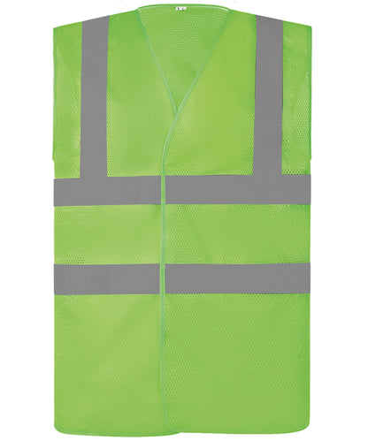 Yoko HVW120 Unisex Top cool open mesh 2-band-and-braces waistcoat vest/jacket - COOZO