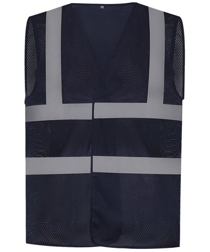 Yoko HVW120 Unisex Top cool open mesh 2-band-and-braces waistcoat vest/jacket - COOZO