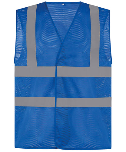 Yoko HVW120 Unisex Top cool open mesh 2-band-and-braces waistcoat vest/jacket - COOZO