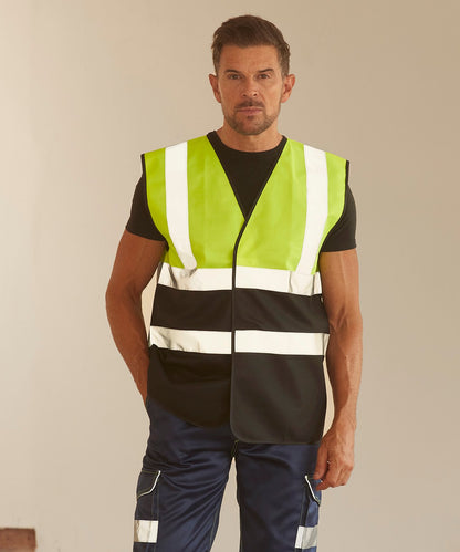 COOZO-HI-VIS TWO TONE WAISTCOAT