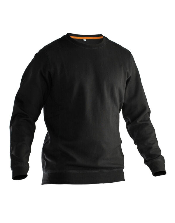 Jobman JM5402 Round-necked sweatshirt in double face fabric Contrast panel at sides - COOZO