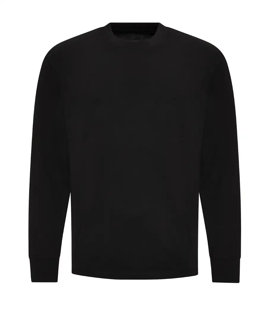 AWDis JT019 Unisex Oversize 100 Long Sleeve T-Shirt Ribbed crew neck 100% combed ringspun cotton - COOZO