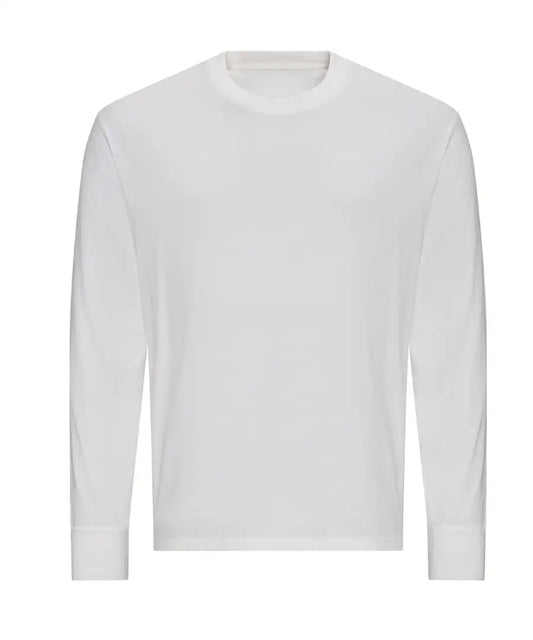 AWDis JT019 Unisex Oversize 100 Long Sleeve T-Shirt Ribbed crew neck 100% combed ringspun cotton - COOZO